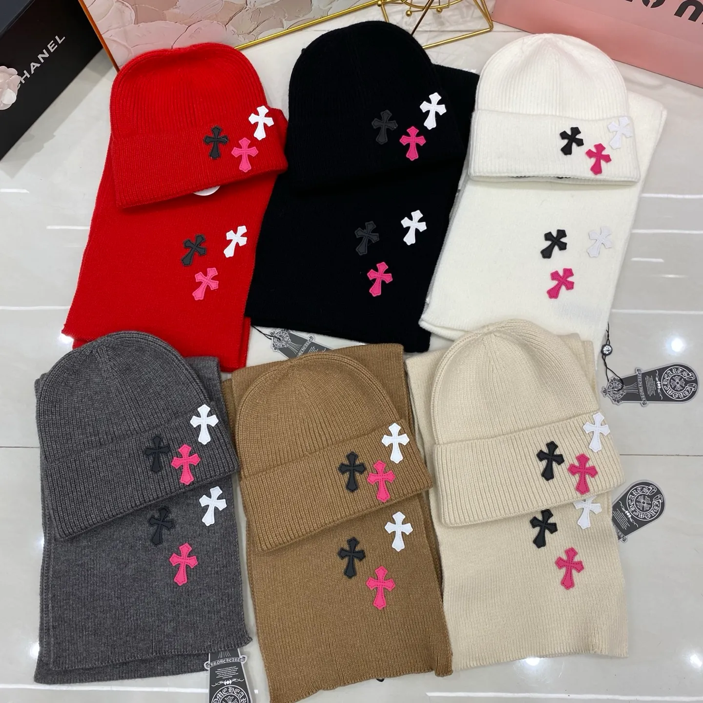 Kroxin two-piece set cashmere knitted hat + scarf🧣